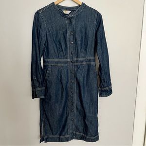 Boden denim button down dress